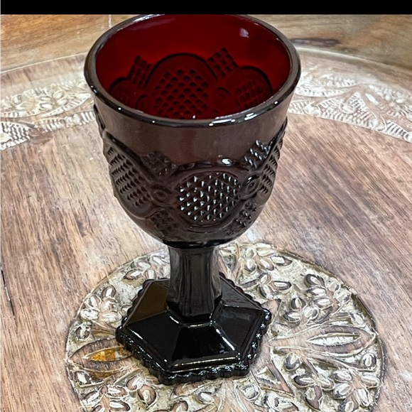Vintage 1876 Ruby Cape cod goblet 5.25” - Picture 1 of 5